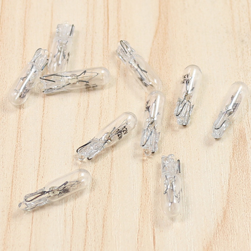 T5 car bubble meter brake light bulb single filament white bubble 12v/24v air conditioner indicator light multi-color