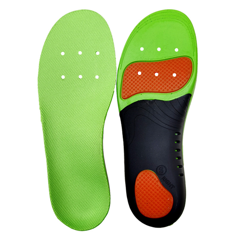 篮球运动鞋垫男女足弓支撑减震运动鞋垫绿色扁平足矫正鞋垫