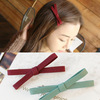 Hair accessory, cloth with bow, hairgrip, Korean style