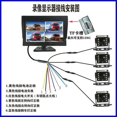 video 4-way display reversing Vehicle camera