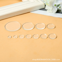 时光宝石玻璃贴片两面平圆形日系豆豆美甲色卡diy高透明玻璃材质