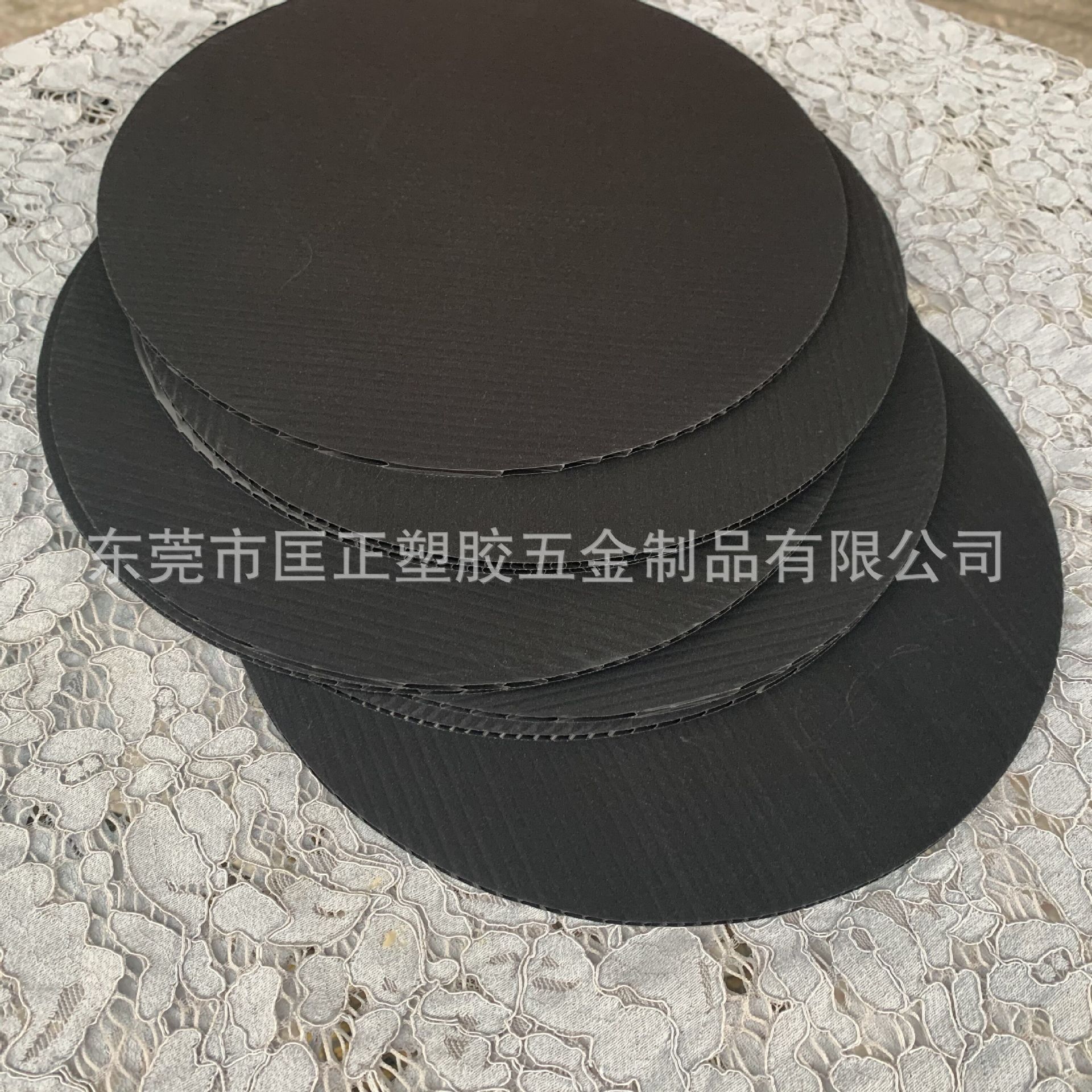 供应3MM普黑中空板圆圈 PP空心板圆圈 防静电PP中空板圆圈