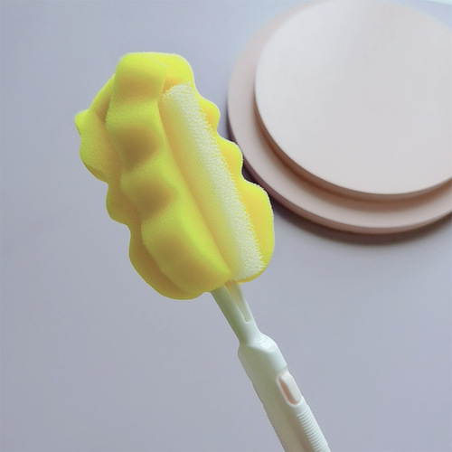 Sponge bottle brush folding cup brush removable long handle cup brush sponge head daily necessities wholesale