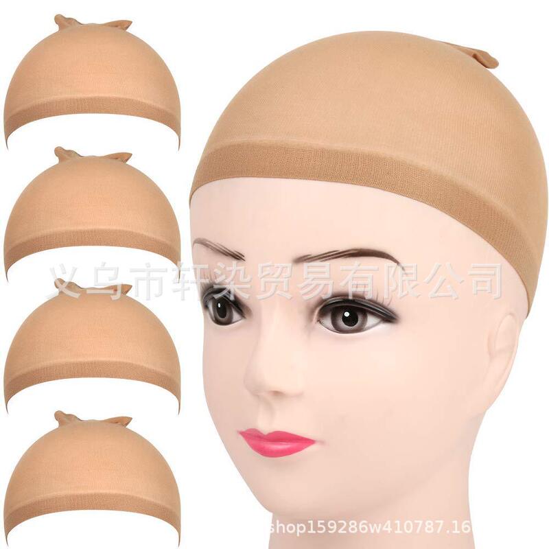 Wig Cap with One-Piece Stockings Net Cap, Skin-Colored Wig Cap, 2 Pieces, Factory Ready Stock