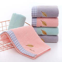 Wholesale Embroidered jacquard pure cotton towels with added thickness for home use, soft and absorbent face towels with embroidered logo, gift box
