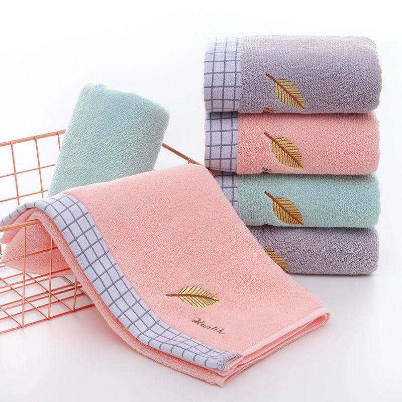Factory wholesale embroidered jacquard cotton towel thickened household soft absorbent face towel embroidered logo gift box