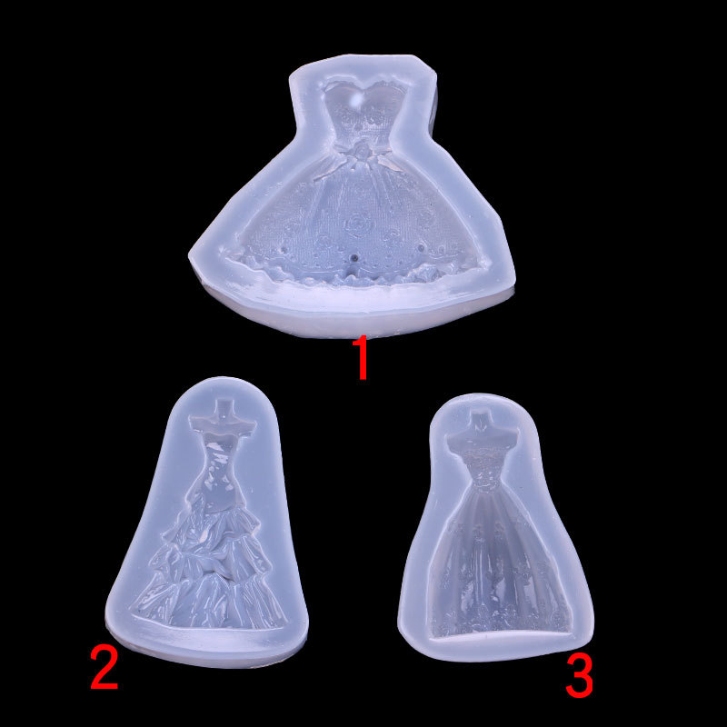 Espejo princesa pettiskirt vestido molde de silicona hecho a mano bricolaje aromaterapia fragante piedra cristal epoxi decoración la Mesa