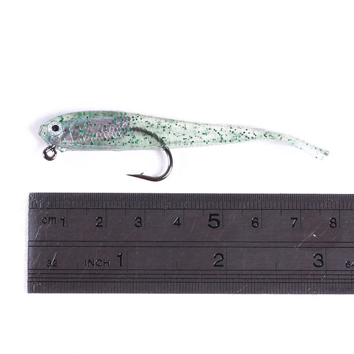 HENGJIA Hengjia fishing gear Luya bait multi-color fork tail bag lead fish 7cm5g sea fishing fishing gear Luya soft bait