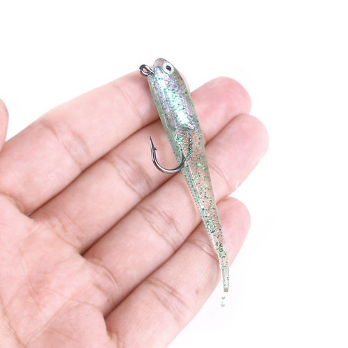 HENGJIA Hengjia fishing gear Luya bait multi-color fork tail bag lead fish 7cm5g sea fishing fishing gear Luya soft bait