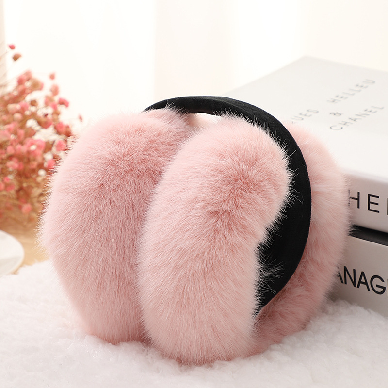 El otoño y el invierno de la nueva navidad orejeras de felpa de las mujeres caliente lindo orejeras a prueba de frío a prueba de viento plegable anti-congelación orejeras bolsa