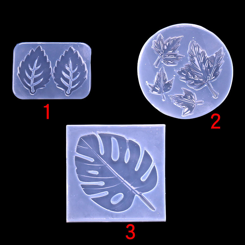 Espejo DIY cristal epoxi hoja de arce molde espejo Rosa hoja de tortuga hoja de silicona molde