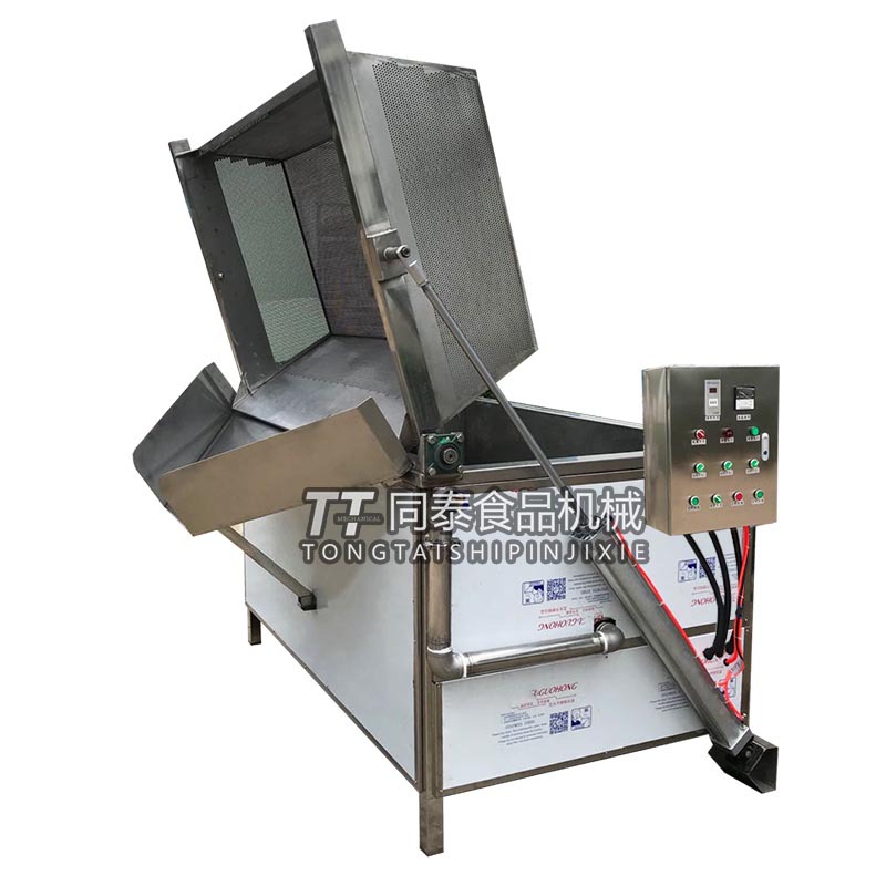 自动出料电加热红薯片油炸机，油炸土豆片机，薯片薯条加工设备