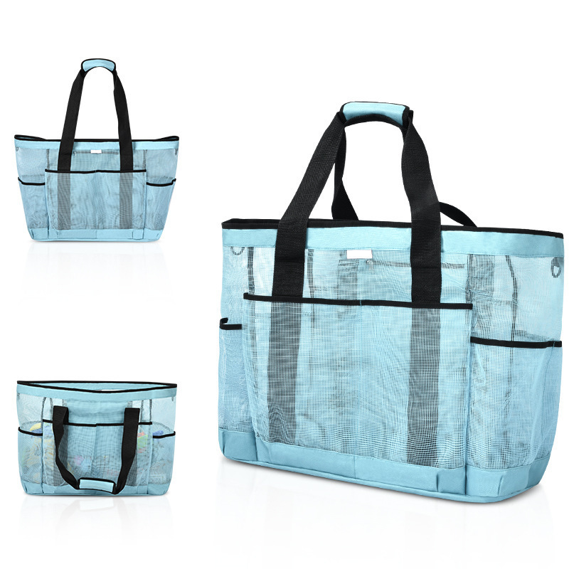 Portable Beach Bag with Logo Printing, Mesh Bag, Large Capacity Beach Mesh Bag, Multifunctional Toiletry Bag Portable Beach Bag with Logo Printing, Mesh Bag, Large Capacity Beach Mesh Bag, Multifunctional Toiletry Bag