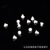 Plastic white earrings handmade, wholesale