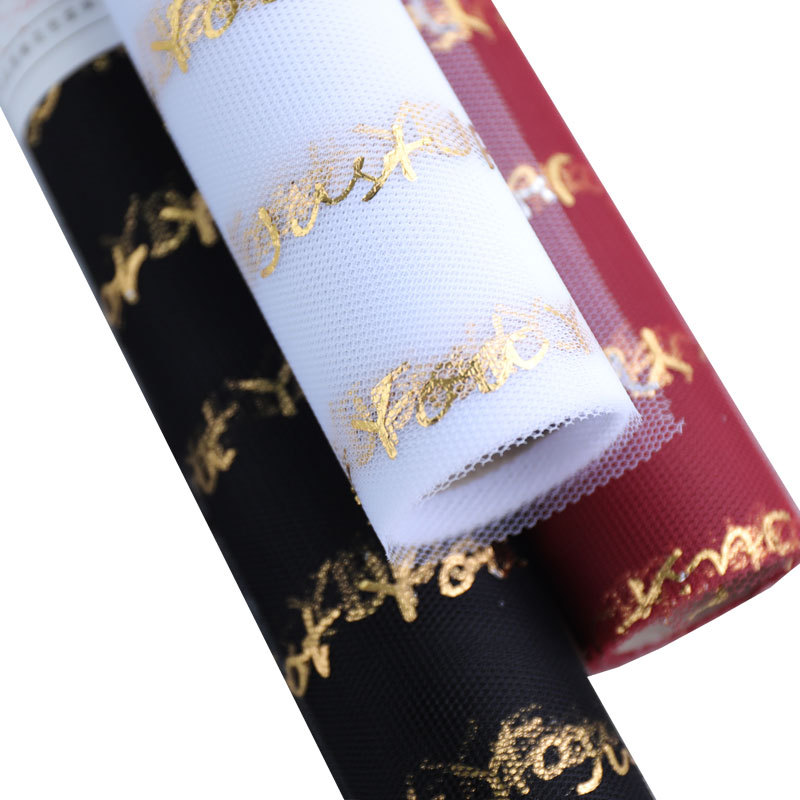 Nueva celebridad en línea hilo inglés creativo dorado flor neta material de embalaje de la tienda de flores de moda bolsa de suministros al por mayor