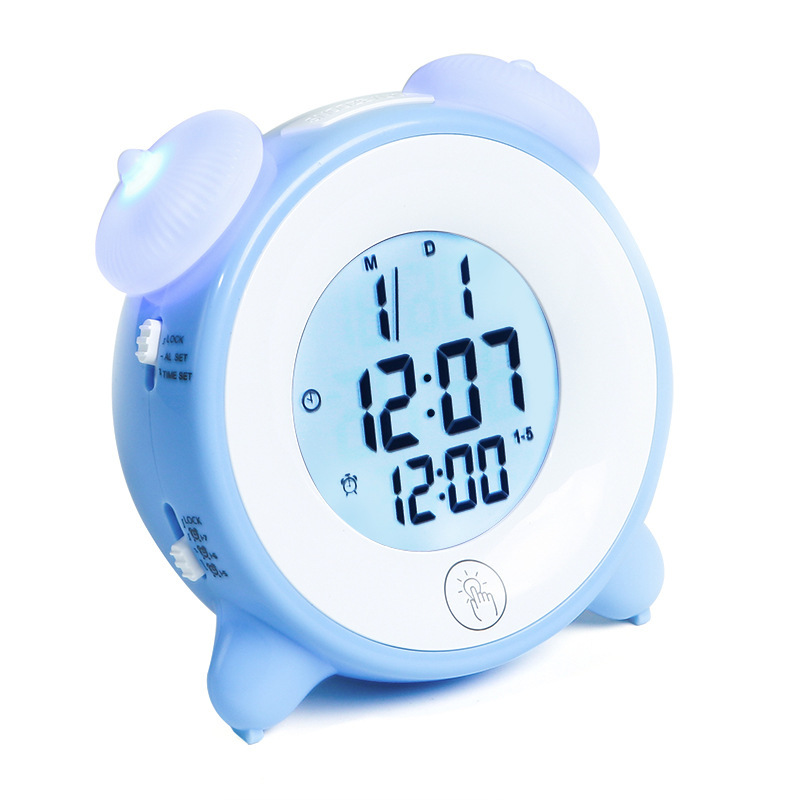 Reloj Despertador Infantil Multifunción con Luz Ambiental