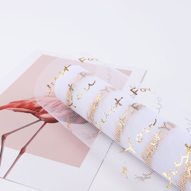 Nueva celebridad en línea hilo inglés creativo dorado flor neta material de embalaje de la tienda de flores de moda bolsa de suministros al por mayor