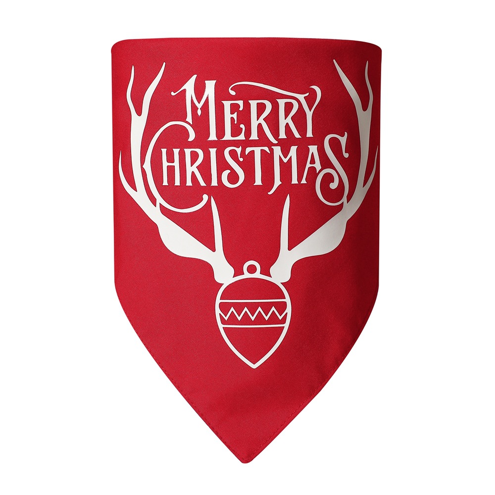 Transfronterizo nueva Navidad toalla triángulo para mascotas Toalla de saliva para mascotas bufanda de perro de doble capa bufanda para mascotas suministros para mascotas