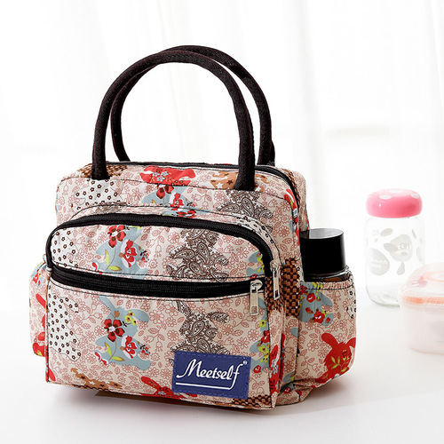  new women's bag canvas handbag thickened lunch bag mommy bag small cloth bag hand mom bag lunch bag