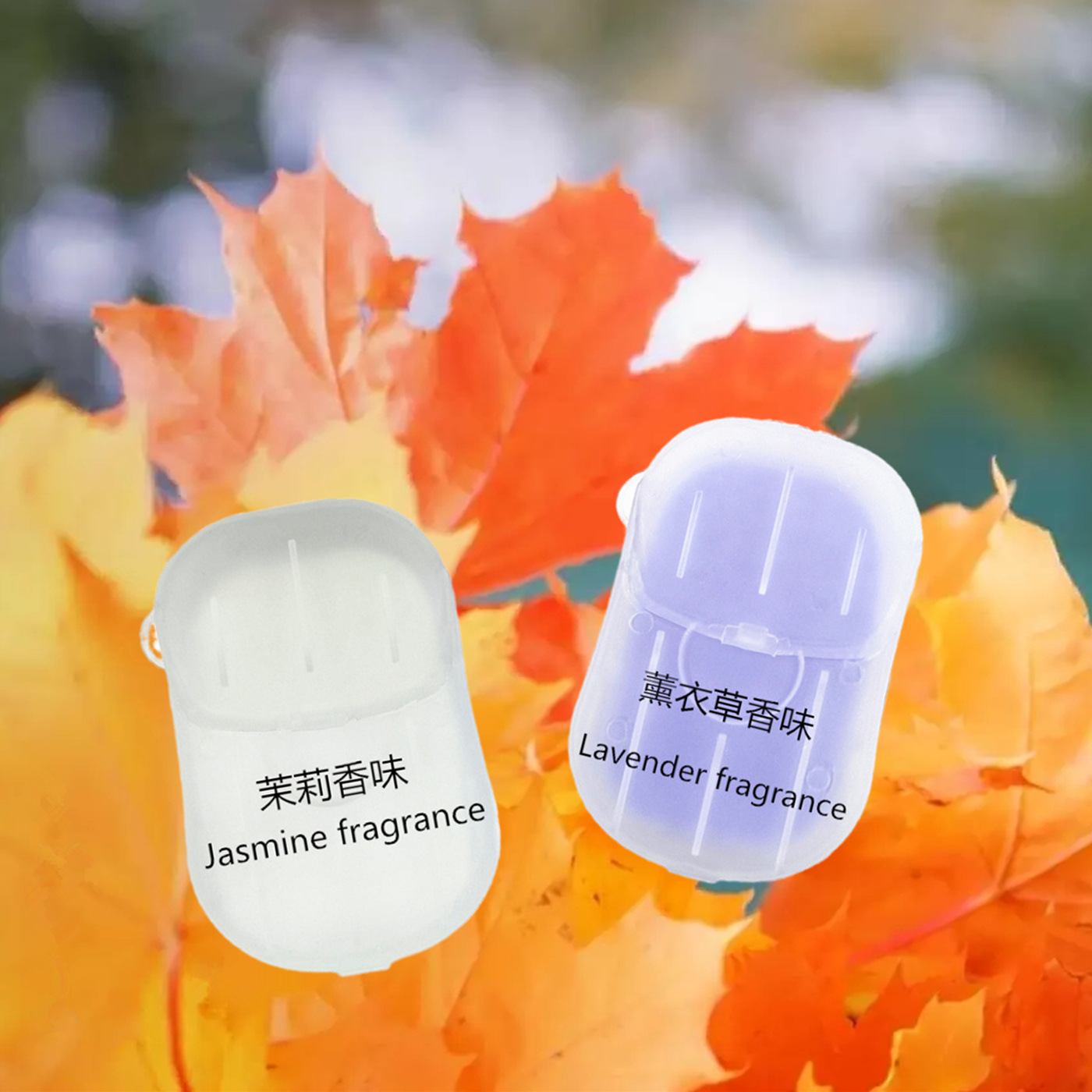 Tabletas de jabón desechables de alta calidad tabletas de lavado de manos portátiles jabón Papel Hotel viaje mini tabletas de jabón de fragancia en caja