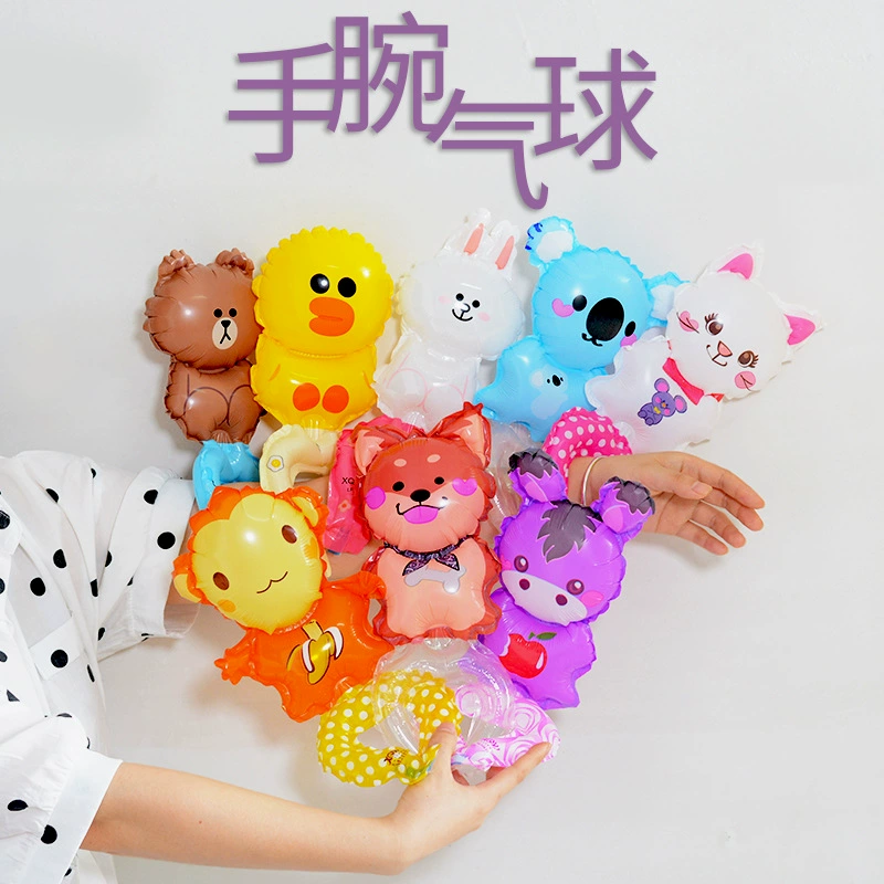 Детский мультяшный запястье алюминиевая пленка воздушный шар 2025 шестая секционная алюминиевая фольга милая детская игрушка толкает товары