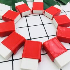工場直販学生オフィスプラスチックケースカラー消しゴム OEM OEM カスタムシース白消しゴム