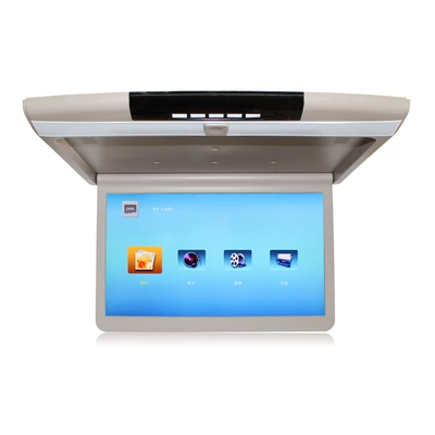 17.3inch Hd Ceiling-Mounted Monitor Rv Ceiling-Mounted Tv Mp5 Car-Mounted Isp Full-View 1080P+Hdmi (Car display) - beige