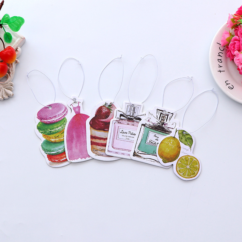 Car Fragrance Tablets Customized Car Accessories Pendant Air Freshener Wholesale Car Cartoon Ornaments Paper Fragrance Tablets