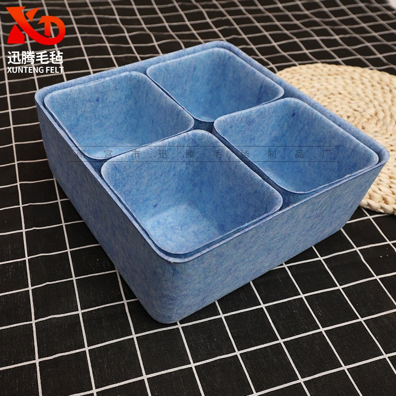 Оптовая продажа из пяти частей монохромная коробка для хранения новой интегрированной формы домашнего стола закуски дыни войлочная коробка для хранения