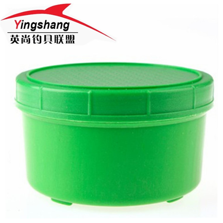 【圆形透气蚯蚓盒】 红虫盒饵料盒活饵盒 虾盒虫盒鱼配件盒