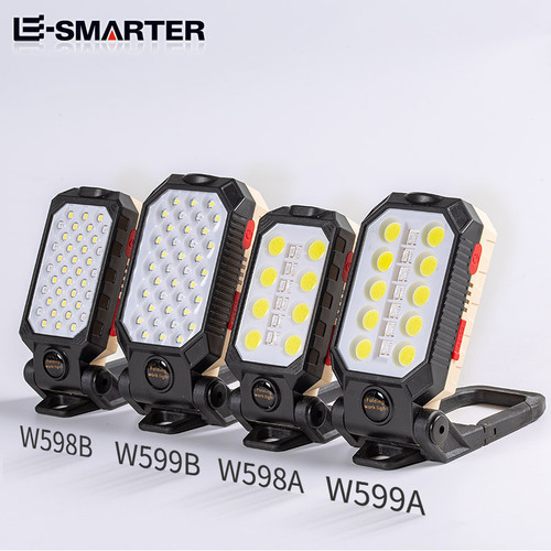 Cross-border new COB work light USB charging LED with magnetic hook power display emergency flashlight repair light