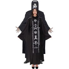 M-XL 男女万圣节服装 成人 情侣巫师长袍服装 邪恶魔法师吸血鬼装