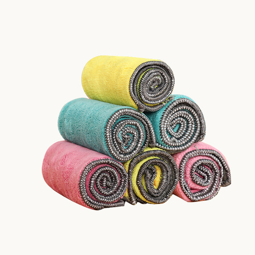 Coral velvet double-sided double-color composite square towel high-density car washing and wiping towel fiber thickened water-absorbent cleaning rag
