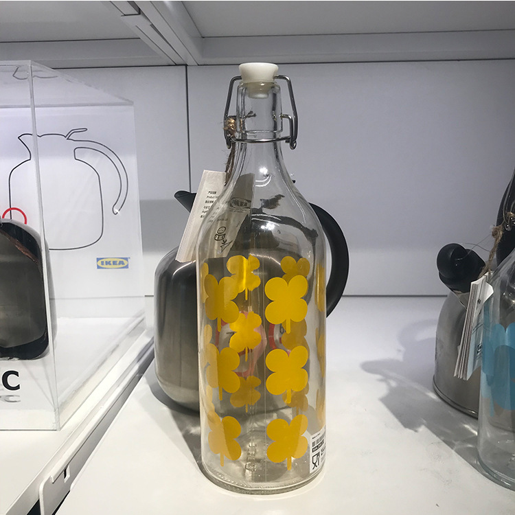 乐扣瓶卡口瓶索玛2019限量款密封玻璃瓶附塞瓶子果汁瓶饮料瓶