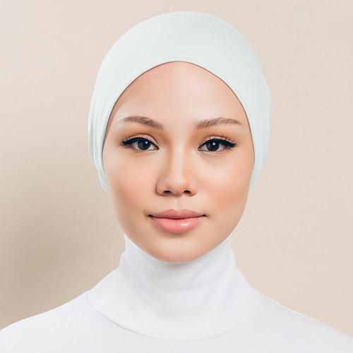 Pure Color Modal Round Bandage Base Hat Head Scarf Top with Arabic Gauze Tube Hat Inner