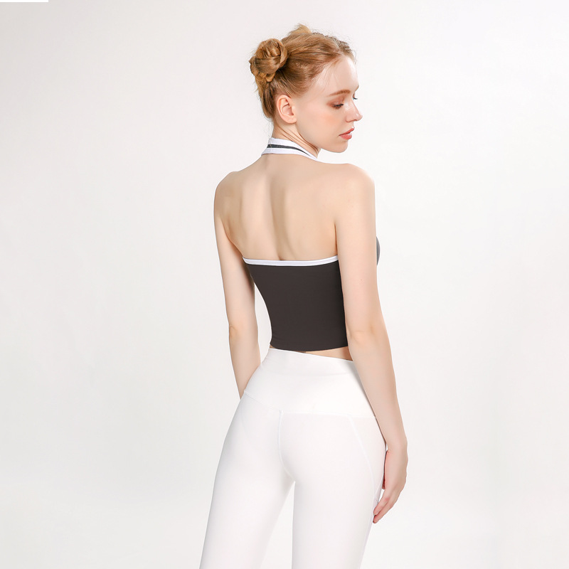 2020 yoga chaleco Halter de las mujeres belleza espalda color a juego con almohadilla de pecho push up deportes fitness Top ropa de entrenamiento de baile