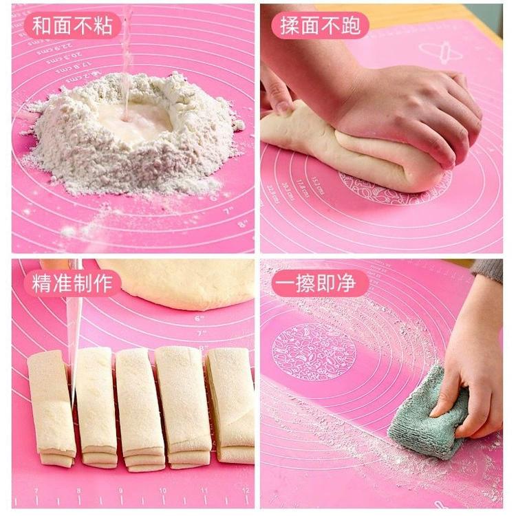Households silicone kneading pad food -grade baking tools without sticky and noodle pad rolling panel plastic case boards