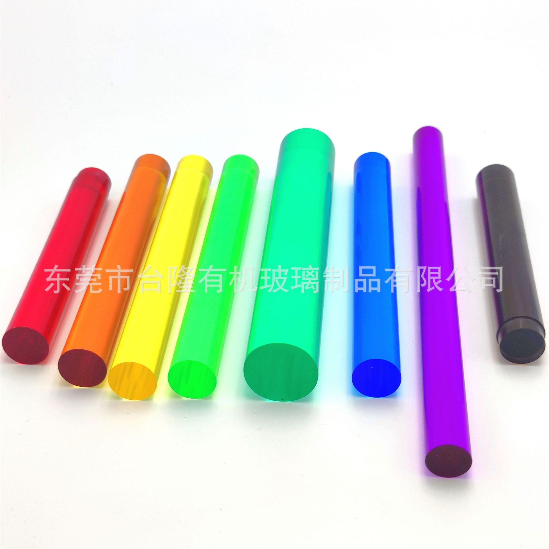 亚克力棒有机玻璃棒彩色棒线条棒彩线棒（可加工尺寸）灯配