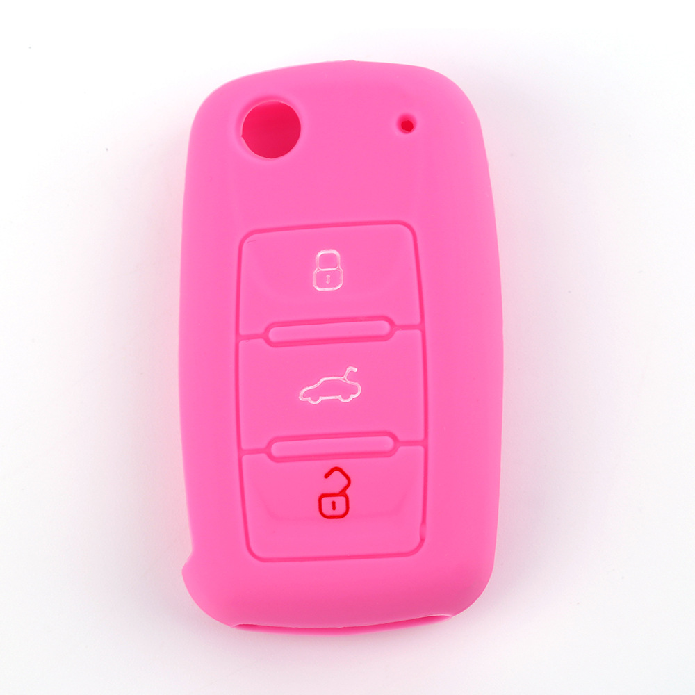 Adecuado para Volkswagen Bora Langyi Tuan Tiguan Passat Mingrui caja de llave de control remoto de silicona caso clave