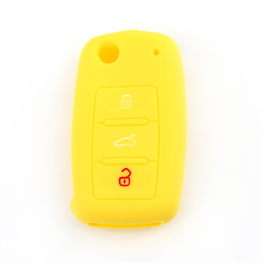 Adecuado para Volkswagen Bora Langyi Tuan Tiguan Passat Mingrui caja de llave de control remoto de silicona caso clave