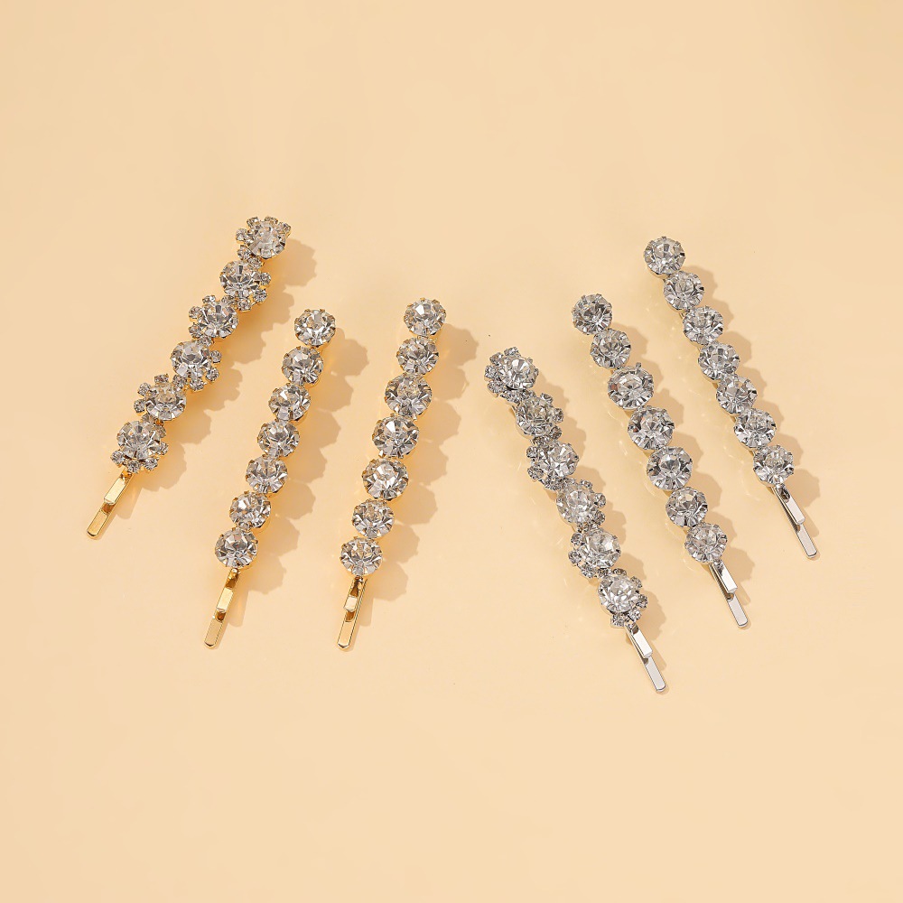 Estilo coreano nuevos accesorios para el cabello dulce rhinestone horquilla flor creativa palabra clip Taobao circón traje horquilla
