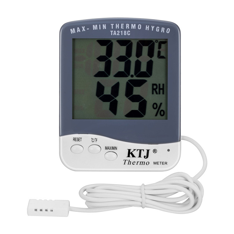 金拓佳TA218C室内电子温湿度计记忆家用带1.5米探头