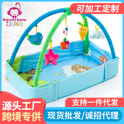 卡其贝特婴儿游戏毯垫宝宝健身架儿童爬行垫毯音乐玩具厂家直销|ru