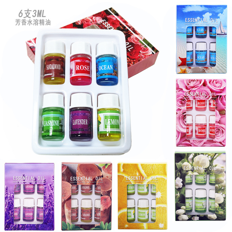 Wholesale Set of Aromatherapy Essential Oils Multi-Purpose Water-Soluble Humidifier Aromatherapy Liquid Aromatic Liquid Full English Cross-Border