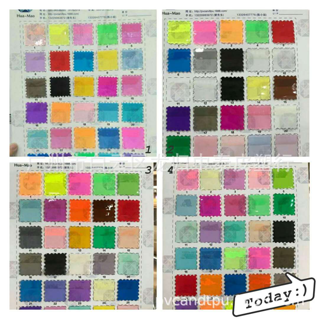 厂家生产PVC压延薄膜 PVC彩色透明薄膜 荧光色 普通颜色全部现货