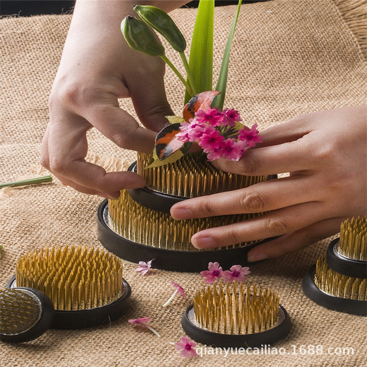Flower Artifact Base Flower Artifact Jianshan Copper Needle Flower Artifact Chinese Style Flower Artifact Japanese Style Flower Artifact Table Type Flower Artifact