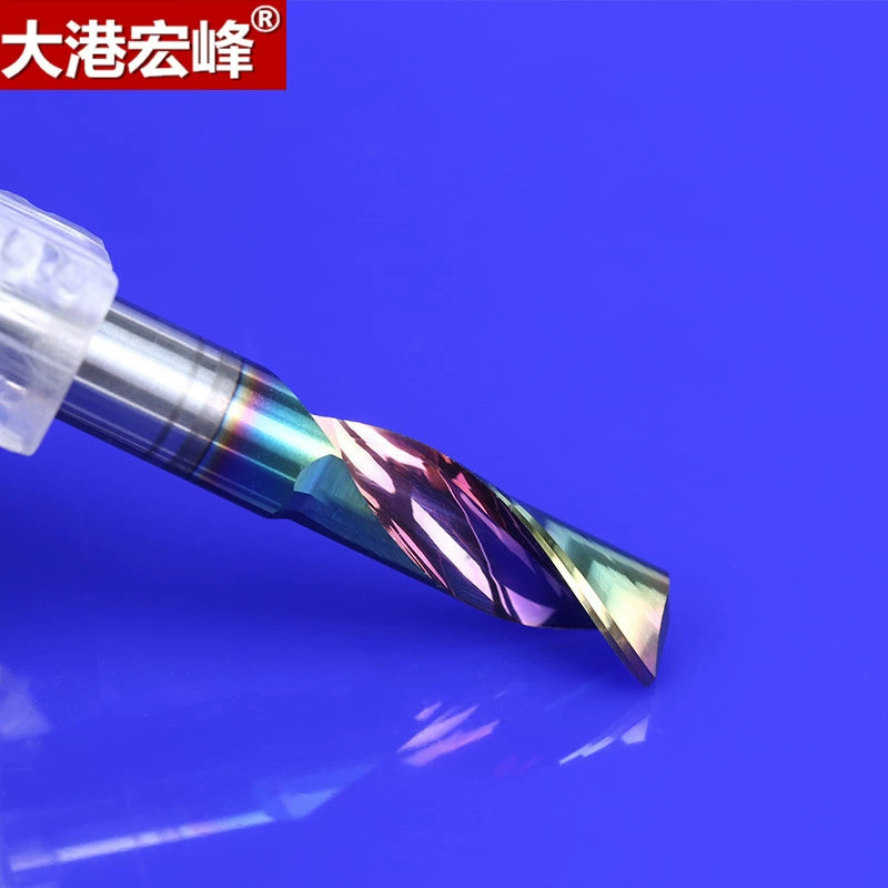 Немецкое алюминиевое покрытие фрезы с одним лезвием фрезы алюминиевая пластина гравировка инструмент с ЧПУ красочное покрытие полированный алюминиевый нож