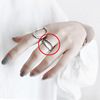 Retro fashionable one size brand ring hip-hop style, European style, silver 925 sample, Japanese and Korean, simple and elegant design, punk style, on index finger