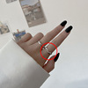 Retro fashionable one size brand ring hip-hop style, European style, silver 925 sample, Japanese and Korean, simple and elegant design, punk style, on index finger