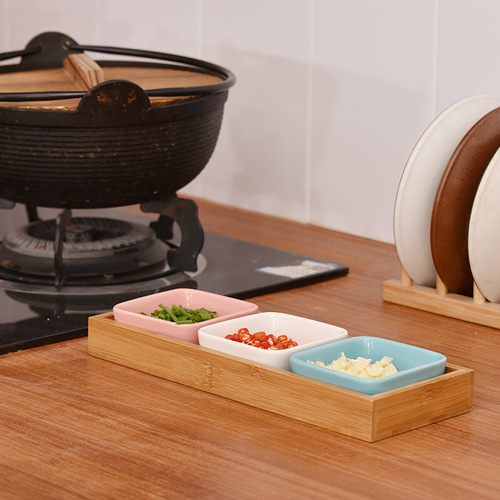 Nordic nut creative living room candy plate wholesale three-compartment snack plate snack snack compartment ceramic dried fruit plate